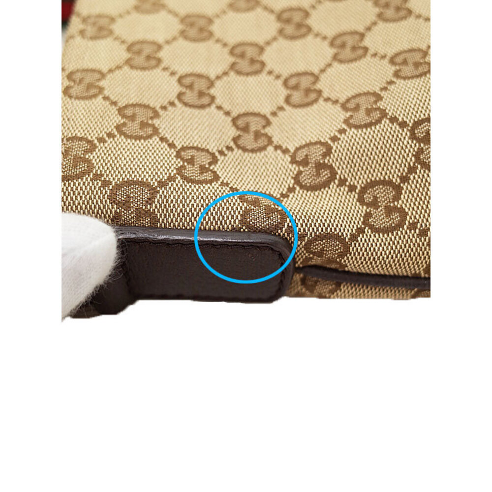 Gucci messenger canvas Brown bag Web Strap GG - Picture 6 of 9